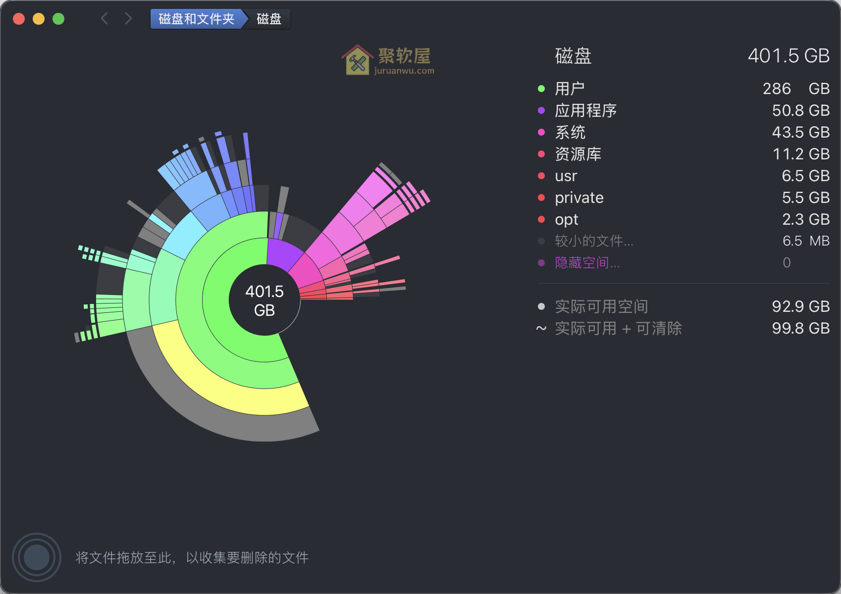 硬盘满了如何清理？DaisyDisk磁盘空间扫描工具，快速分析磁盘空间占用情况